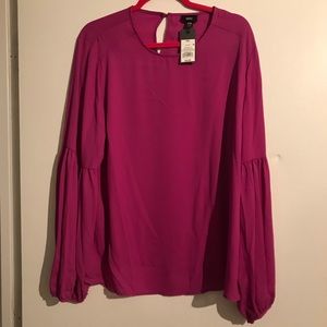 NWT Mossimo Purple Bell Sleeve Blouse